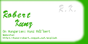 robert kunz business card